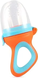 Hygienic Snap Lock Nibbler, Silicone Fruit Feeder - Orange