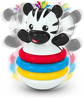 Baby Einstein Stack & Wobble Zen BPA Free Teether Toy for Cause and Effect Learning, Infants Ages 3 Months and up