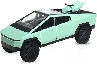 Boy Toy Tesla Pickup Truck 1:24 Cyber Truck Die-cast Metal Model Car, with Sound and Light, Pull Back, Suitable for Children and Adults and Above as Birthday Gifts (Multicolor)