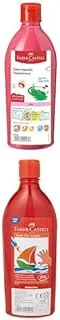 Faber Castell Paints Bottle Pink 0.5L + Paints Bottle Red 0.5L