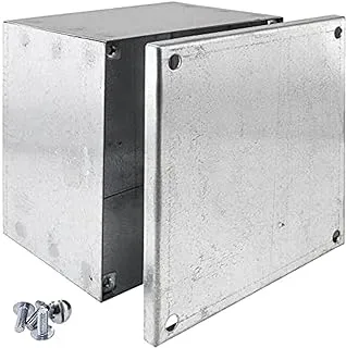 Royal Apex Metal Adaptable Plain Galvanished Electronic Project Junction Enclosure Box BS4568 for Commercial,Industrial Use Etc (100X100X75 MM)