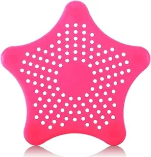 AMERTEER Shower Hair Stopper, Silicone Drain Hair Catcher with Suction Cup for Shower, Bathtub, and Sink - Reusable Hair Strainer with Starfish Design - Prevents Clogs and Maintains Drainage