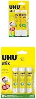 Uhu 52190 Glue Stick 21 Gramm + The Proven Glue Stick 8.2g Set of 3 White