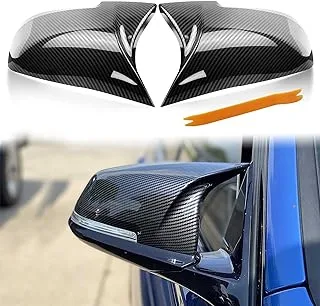 Door Mirror Covers Carbon Fiber Side Mirror Cover Caps Rearview Replacement for BMW F20 F22 F23 F30 F31 F32 F33 F36 F87 M2 X1 E84