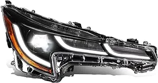 DNA MOTORING ‎ OEM-HL-0153-R Right Side Headlight Compatible with 20-23 Toyota Corolla Sedan, Fits SE XSE XLE Models W/o Adaptive Headlights