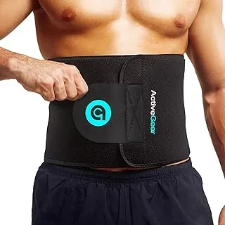 حزام تشذيب الخصر من ActiveGear، لفافة عرق الجسم النحيفة لدعم المعدة والظهر القطني