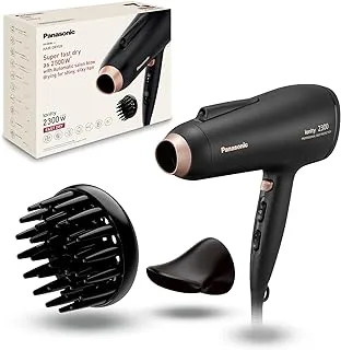 Panasonic 2300W Ionic Hair Dryer with Powerful Airflow, 6 Airflow Settings, Professional Heat Protection, Concentrator Nozzle and Diffuser - EH-NE86-K685