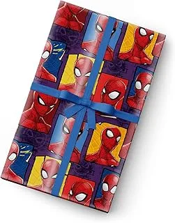 Party Centre Marvel' s Avengers Spider-Man Glossy Gift Wrapping Paper with Cut Lines (76cm x 200cm)