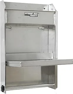 Extreme Max 5001.6053 Junior Aluminum Work Station Storage Cabinet Flip-Out Work Tray with Paper Towel Rack Organizer for Enclosed Race Trailer Shop Garage Storage