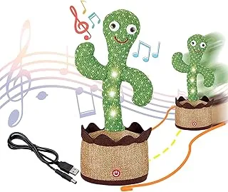 EZUK™ Branded Walking, Dancing & Talking Cactus Upgraded 2023 Edition Baby Toy,Crawling Singing Recording Funny Educational Mimicking Repeats What You Say, Musical Plush Toys with Lights 120 Songs