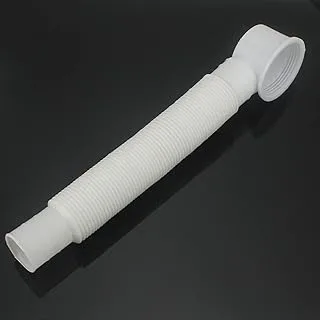 Biella 90 Degrees Expandable & Flexible trap Telescopic Pvc Bathtub Shower Room Barrel Down Drain Pipe - WHITE