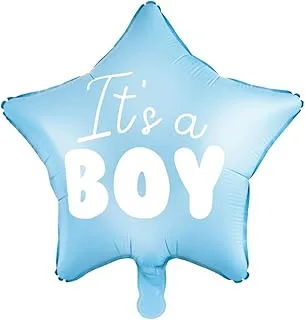 Foil Balloon Star - It's a boy, 48cm, light blue