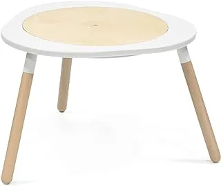 Stokke MuTable - Multifunctional Kids Table to Play - Height-Adjustable Legs - Includes Four Double-Sided Activity Boards, One Puzzle & Natural Wood Cover