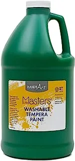 Handy Art Little Masters Washable Tempera Paint, Half Gallon, Green,212-745