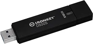 محرك أقراص فلاش USB مشفر بالأجهزة Kingston IronKey D500S سعة 512 جيجابايت FIPS 140-3 Lvl 3 (معلق) AES-256 - IKD300S/512GB