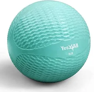 Yes4All Toning Ball, Soft Weighted Medicine Balls for Exercise and Pilates, Yoga, and Fitness, Perfect for Balance, Flexibility, available 1kgs to 5kgs with Multi Colors Available