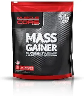 Muscle Core Mass Gainer Platinum Standard I Scientifically Formulated Weight Gainer I Vanilla Flavour I 12LB