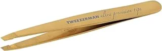 Tweezerman Slanted Tweezer Rose Gold. Stainless Steel. Hand filed, perfectly aligned tips. 25° slanted tip. Calibrated tension , control and precision.