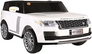 Dorsa 12V Battery Operated Kids Ride on Big Range Rover SUV Style car Music, Sound & Light| Leather Seats Rubber Tyres SUV Ride on to Drive for 2 to 8 Years Boy Girl (White)