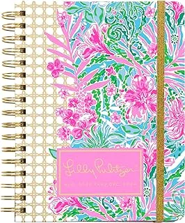 Lilly Pulitzer Daily Planner 2023-2024, Large Agenda Dated August 2023 - December 2024, Weekly Planner with Monthly Calendar, Stickers, Pockets, & Spiral Binding, Hardcover Cute Planner, Leaft It Wild