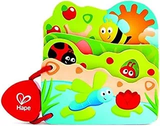 Hape Baby's Bug-Themed Educational Wooden Book, Ages 0M+