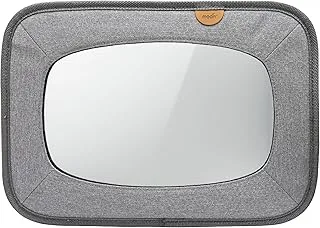 MOON Baby Back Seat Mirror Maximum Visibility, Clear and Reflective, Wide Angle Convex | Universal Fit, Easy Installation | Safety In Mind, AntiSlip, 360 Degree-Grey