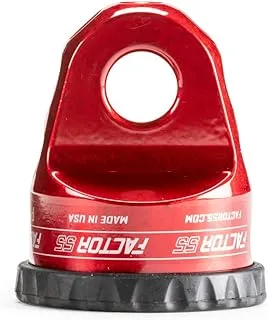 Factor55 ProLink Loaded Shackle Mount with Titanium Pin & Rubber Guard (16,000 Lbs) - Red