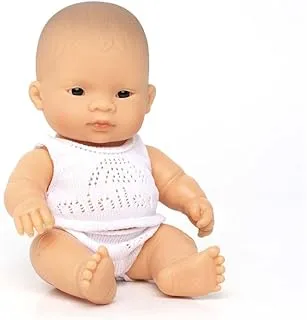 Miniland Miniland31125 Baby Asian boy 21 cm Doll 31125, Multi-Color