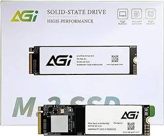 AGI AI198 512GB Internal Solid State Drive SSD, 3D TLC NAND Flash, M.2 2280, PCIe Gen 3x4, R/W Speed up to 2050/1600 MB/s - Black