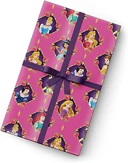 Party Centre Disney Princesses - Keys to the Kingdom Glossy Gift Wrapping Paper with Cut Lines (76cm x 200cm)