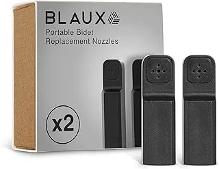 BLAUX Bidet Replacement Nozzle - Portable Bidet Sprayer Head | 180° Adjustable Hand Held Bidet Nozzle | 2 Pack of Travel Bidet Portable Replacement Heads | Designed for Blaux Bidet Toilet Sprayer