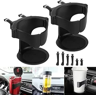 KASTWAVE Car Cup Holder, Universal Vent Water Bottle Holder Bracket with Car Vent Clip, Multifunctional Drink Holder for Car Truck Van Coffee Juice Tea Cups 2pcs