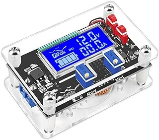 DROK DC Buck Module, Adjustable Buck Converter Step Down Voltage Regulator 6V-32V 30V 24V 12V to 1.5-32V 5V 5A LCD Power Supply Volt Reducer Transformer Module Board with USB Port Protective Case