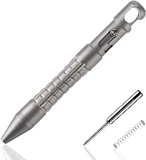 TACRAY Mini Titanium EDC Pen,Keychain Pen,Pocket Size Pen,Small Bolt Action Pen