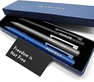 MESMOS 3Pk Luxury Fancy Pen Set, Cool Pens, Metal Ballpoint Pens, Military Gifts for Men, Marine Veteran Gifts for Men, Army Gifts, Unique Birthday Gifts for Men Who Have Everything, Nice Pens