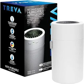 Treva Rechargeable Cool Mist Humidifier with color changing LED lights, 750ml