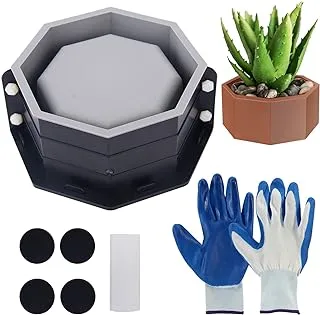 UMXOSM Silicone Molds Concrete Flower Pots, Large Planter Mold Octagonal DIY Pots Cement Molds for Succulent, Pen/Soap/Candle Holder