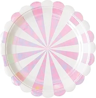 Meri Meri Iridescent Fan Stripe Plates (small)