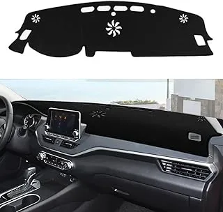 YOFAMO Dashboard Cover Dash Cover Mat Pad Carpet Custom Fit for Nissan Altima 2019 2020 2021 2022 Accessories Anti-Skid Center Console Protector Cover Mat(Black Edge)