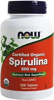 Now Foods Organic Spirulina 500 mg 200 Tablets