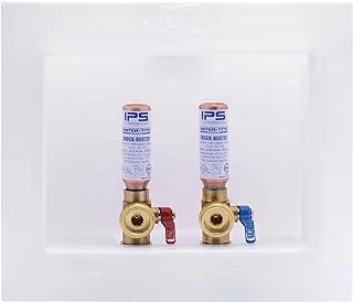 SharkBite 1/2 Inch x 3/4 Inch MHT Washing Machine Outlet Box And Water Hammer Arrestor, Push To Connect Brass Plumbing Fittings, PEX Pipe, Copper, CPVC, 25031