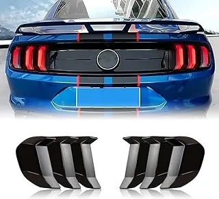 DXGTOZA Mustang Tail Light Covers Compatible with Ford Mustang 2018-2022 Guard Trim Frame Bezels Decoration 6PCS(Smoke Black)