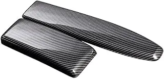 Srxhappy for Mercedes Benz C Class W204 GLK X204 E Class W212 Car Stickers Stowing Tidying Armrest Box Panel Carbon Fiber Cover Interior Accessories