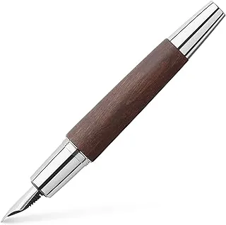 Faber-Castell e-motion wood fountain pen M,dark brown-Made in Germany, stainless steel nib in width M (medium)