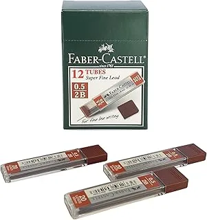 Faber-Castell 0.5mm 2B Leads for Mechanical Pencils, 20 x 12 Tubes