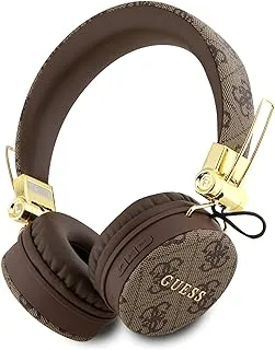 CG Mobile Guess Wireless Headphones 4G PU Leather with Metal Logo - Brown