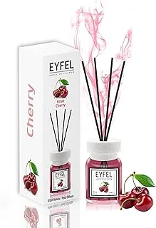 EYFEL Reed Diffuser للمنزل - مجموعة ناشر قصب الكرز 4.00 أونصة سائلة من أعواد ناشر الزيت، ناشر الحمام، ناشر قصب الزيت، أعواد معطرة، أعواد ناشر الزيت، ناشر القصب للحمام'