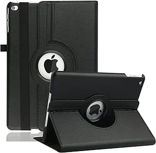 AWH Case for iPad 9.7-6th/5th Generation (2018/2017) - 360 Degree Rotating Stand Protective Cover with Auto Sleep Wake for iPad 9.7 inch 2018 2017 - Black