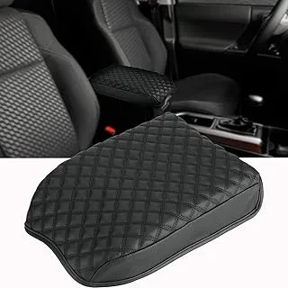 D-Lumina Center Console Armrest Cover Compatible with Toyota Tacoma 2016 2017 2018 2019 2020 2021 2022 2023 - Upgraded Black PU Leather Anti-Slip Middle Arm Rest Cushion