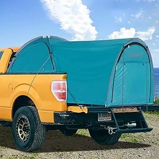 EighteenTek Truck Tent Bed Pickup Camping 2 Person Camper Shell Pop Up Automatic Setup Waterproof PU2000mm Double Layer Rainfly Adjustable 5 5.5 6 6.5 8 ft